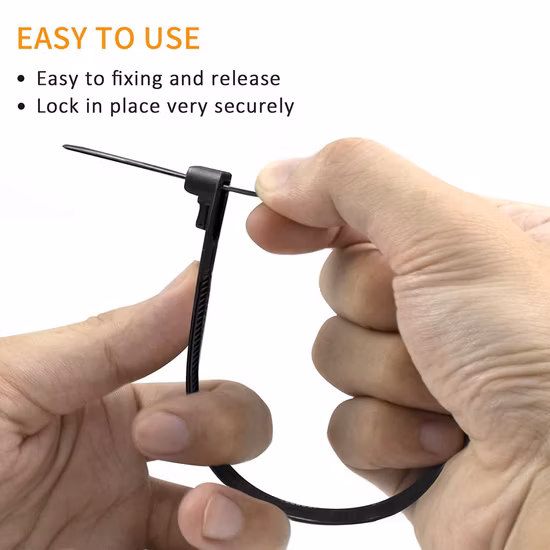 Attaches de câble en nylon amovibles et réutilisables avec attache de câble de protection UV
